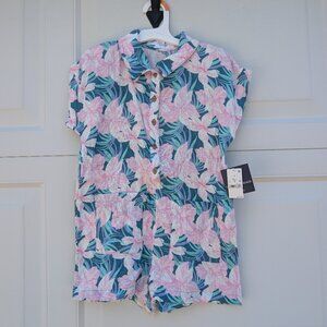 NWT-Grayson Threads Kids Tropical Hawaiian Romper- Small and Large